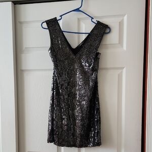 Elegant Black Sequin Dress